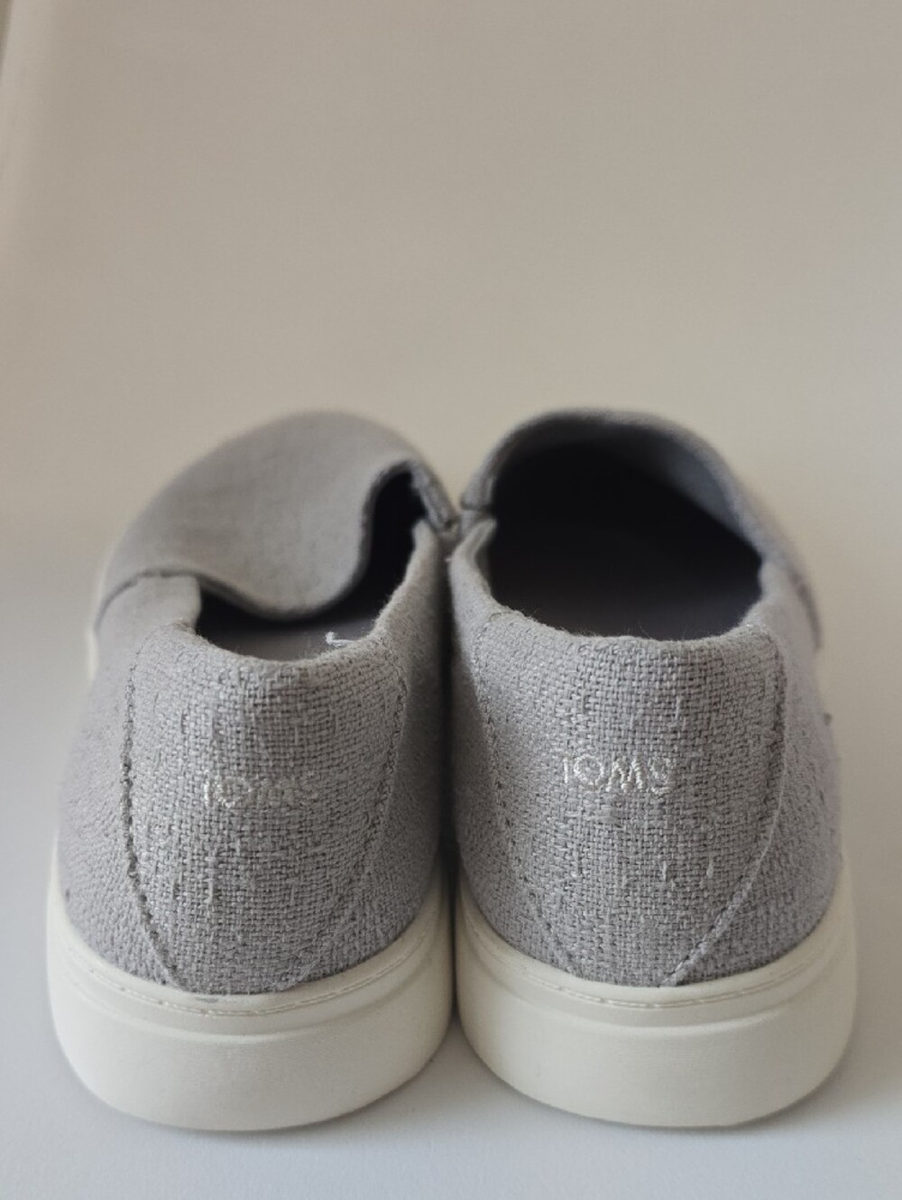 TOMS Light Gray Canvas Slip-On Sneakers - Picture 2 of 4